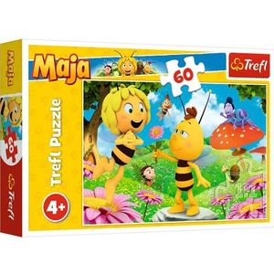 Trefl Puzzel, Maya de Bij, 60 stukjes, Bloem voor Maya, voor kinderen vanaf 4 jaar