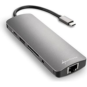 Sharkoon USB 3.0 Type C Combo Adapter interfacekaart/-adapter HDMI, RJ-45, USB 3.2 Gen 1 (3.1 Gen 1)