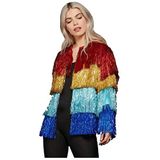 Fever Tinsel Festival Jacket, Rainbow, (L)