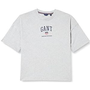 GANT Uniseks T-shirt voor kinderen, Lichtgrijs mix, 146