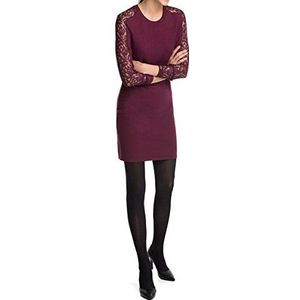 edc by ESPRIT Gebreide damesjurk met kant, Violet (Grape Juice 517), XS