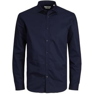 JACK & JONES Heren Jprblacardiff Shirt L/S Noos shirt met lange mouwen, navy blazer, XXL