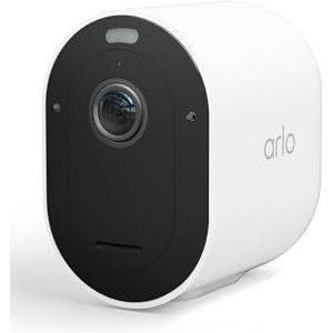 Arlo Pro 5 draadloze WiFi-beveiligingscamera voor buiten, 2K HDR, 160˚ verbeterd kleurennachtzicht, sirene, bewegingsdetectie, 2-weg-audio, 8 mnd batterij, incl. proefp. Arlo Secure, 1 cam, wit