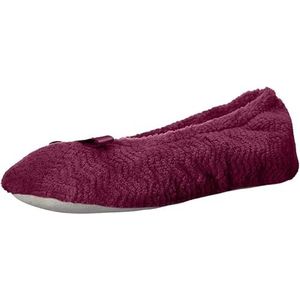 Isotoner Chevron Microterry ballerina's voor dames, Roos Violet, 39 EU