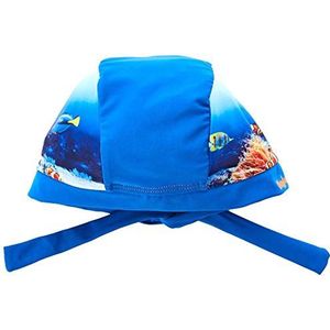 Playshoes Jongens UV-bescherming hoofddoek onderwaterwereld zonnehoed, blauw, 55