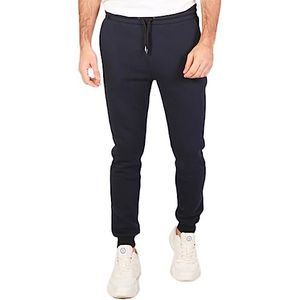 JUST EMPORIO Fleecebroek, eenkleurig, voor volwassenen en heren, Marine., M
