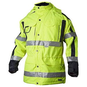 Top Swede 6317-12-07 Model 6317 Wind- en waterdichte parka jas, geel/marine, maat XL