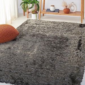 Safavieh Shaggy tapijt, SG511, handgetuft polyester, donkergrijs, 90 x 150 cm