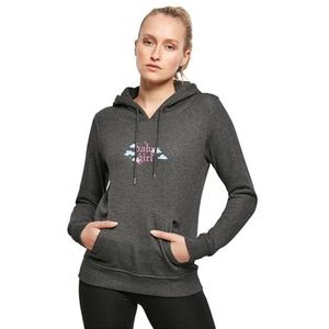 Miss Tee Capuchontrui voor dames Baby Girl Hoody, casual hoodie met opdruk op de voorkant, regular fit, maten XS - 5XL, antraciet, S