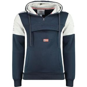 Geographical Norway Fago Heren Hoodie Kangoeroezak Sweatshirt Logo Pullover Hood Hoody Warm Lange Mouwen - Heren Lente Zomer Herfst Winter (Marineblauw), Marineblauw, S
