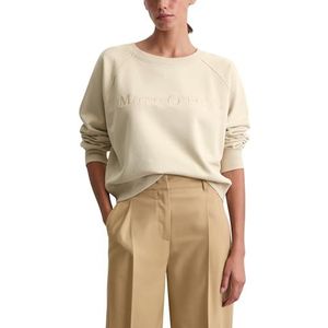 Marc O'Polo - Sweatshirt - Beige - Katoen - Ronde Hals - Losse Pasvorm