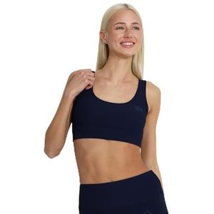 Carlheim Women's active wear Sports Bra Ribbed Classic Helle, Navy, X-Small