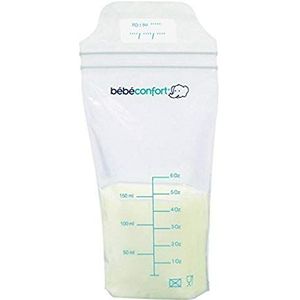 Bébé Confort Bewaarzakjes voor melk, wit, 150 ml, 25 stuks