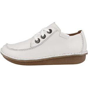 Clarks Heren Funny Dream Oxford, wit leer., 35.5 EU