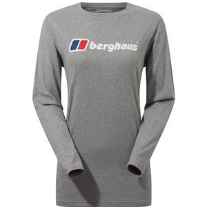 Berghaus Dames vriend grote klassieke logo lange mouw tee, grijs mergel, 12