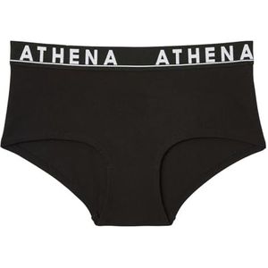 Athena - Easy Color boxershorts voor dames, elastische riem, grafisch en modern, modaal katoen en ultrazachte afwerking, Oeko-Tex-label, Zwart, M