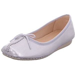 Clarks dames mocassin ballerina's, Silver metallic, 36 EU