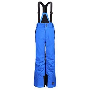 Killtec Skibroek voor jongens, functionele broek met afritsbare slabbetje, sneeuwvanger en randbescherming, waterdicht, ademend 00838-neonblauw 164