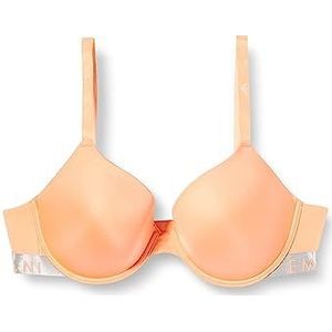 Emporio Armani Underwear Iconic Beha van microvezel, volledige bedekking, papaya, 34D, oranje (papaya), D