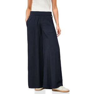 Cecil - Wide Legs - Broek - Blauw - Viscose met Crêpestructuur