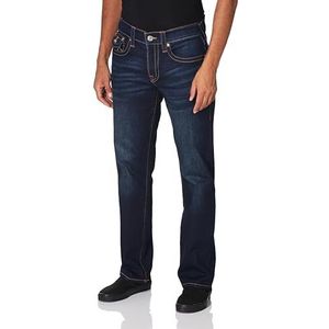 True Religion Ricky Jeans met rechte pijpen voor heren, Donkere was modderig water, 36W / 32L