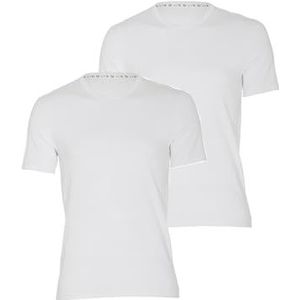 LVB Bi-Pack T-shirt met ronde hals van biologisch katoen, voor heren, 2 stuks, Wit, S