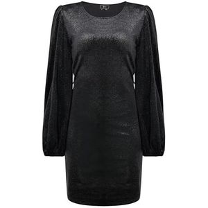 NAEMI Dames mini jurk met lange mouwen 19229189-NA01, zwart, M, zwart, M