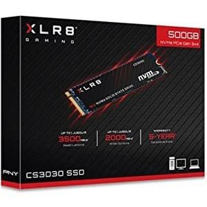 PNY XLR8 CS3030 M.2 NVMe Internal 500GB SSD, up to 3,500 MBs (Read), 2,000 MBs (Write) speeds (M280CS3030-500-RB), BLACK