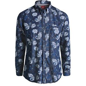 edc by ESPRIT heren slim fit vrije tijd hemd met bloemenprint