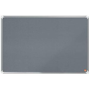 Nobo Vilten Memobord, 900 x 600 mm, Aluminium Lijst Met Hoekbevestiging, Premium Plus, Grijs, 1915195