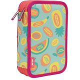 MILAN® 2-laags etui met speciale serie Frutikis, groen en oranje, oranje, groen, Modern design