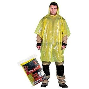 Rijst poncho F_Y beschermregenponcho, geel, effen maat, 1 stuks