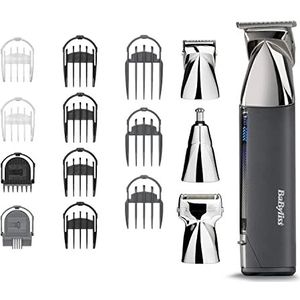 BaByliss Super-X Metal 15-in-1 multitrimmer, baard, stoppels, neus, oor, lichaamshaar, lithium, draadloos