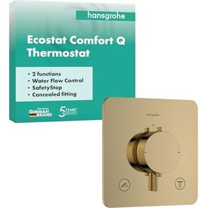 Hansgrohe - Ecostat Comfort Q - Thermostatische Inbouwkraan - Gepolijst Goud - Voor 2 Functies