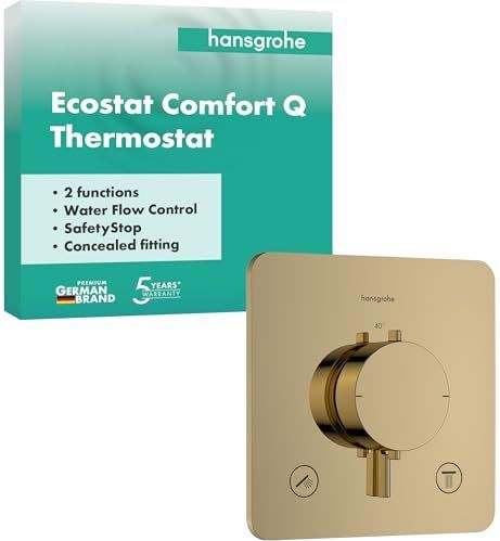 Hansgrohe - Ecostat Comfort Q - Thermostatische Inbouwkraan - Gepolijst Goud - Voor 2 Functies