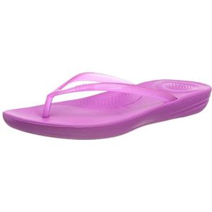 Fitflop Iqpillow Flipflop transparante platte sandaal voor dames, Miami Violet, 43 EU