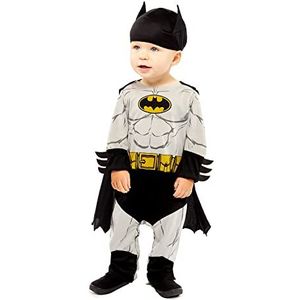Amscan 9906709 Warner Bros Classic Batman verkleedkostuum (12-18 maanden), uniseks kinderen, grijs