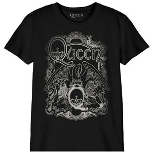 cotton division The Queen 'Logo' Unisex T-shirt voor kinderen, referentie: BOQUEENTS003, zwart, maat 10 jaar, Zwart, 10 Jaar