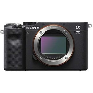 Sony Alpha 7 C | Fullframe spiegelloze camera met verwisselbare lens (Compact en lichtgewicht, Real-time autofocus, 24.2 megapixels, 5-assige beeldstabilisatie, grote batterijcapaciteit) - body- Zwart