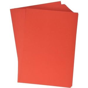 kangaro - Gekleurd papier rood DIN A4-160g/m² FSC mix - 50 stuks - briefpapier knutselpapier DIY, K-0039-075, 29,7x21x1