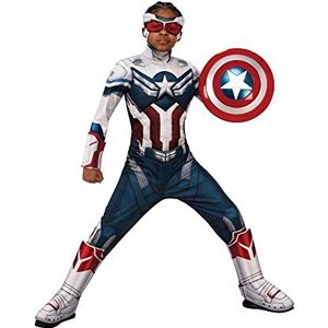 RUBIE'S Marvel: Deluxe kostuum Falke en Winter Soldaat Captain America jongenskostuum (1 stuk), Zoals getoond, M