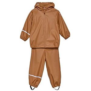 Celavi Unisex Basic Recycle Pu Rainwear Set voor kinderen, Amber Brown, 140