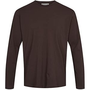 BY GARMENT MAKERS Sustainable; obviously! -The Organic Tee Long Sleeves - 100% biologisch katoen - 3000 Ebony Brown, Ebony Brown, S