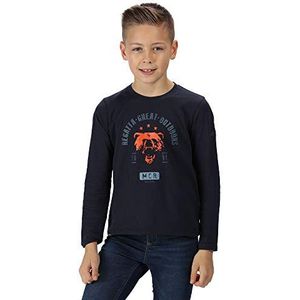 Regatta Kinder 'Wendell' Katoen Grafische Print T-shirt met lange mouwen polos/vesten