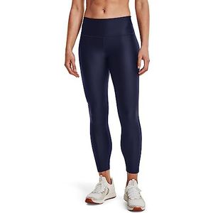 Under Armour Hallo enkellange lange gymlegging met hoge taille, hardloopleggings met 4-weg stretch en antislip tailleband, ideaal voor yoga, pilates, fietsen, enz, Midnight Navy (410)/Wit, XL