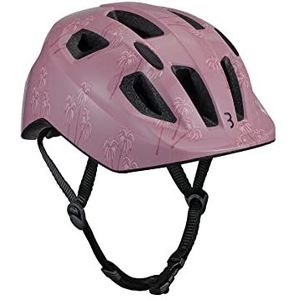 BBB Cycling Unisex-jeugd, kinderfiets, jongens meisjes fiets veiligheidshelm, reflecterend, insectennet, held, BHE-172, roze palmbomen, S (46-52 cm),