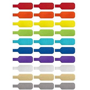 Wrap-It Storage - Kabellabels, Medium, Multi-Color (30-Pack) Schrijf op Koord Labels, Wire Labels, Cable Tags en Wire Tags voor Kabelbeheer en Identificatie