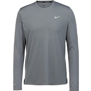 Nike Miler sweatshirt voor heren, Rookgrijs/reflecterend zilver, XL