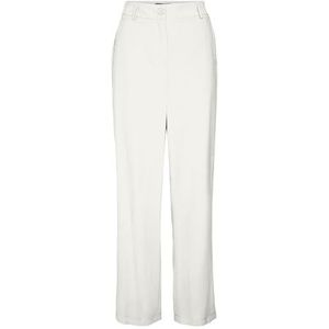 VERO MODA Dames VMCARMEN HR Straight Pant NOOS broek, Snow White, XS/32, wit (snow white), (XS) W x 32L