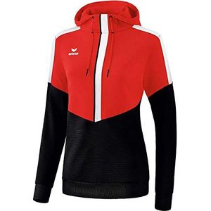 Erima dames Squad sweatshirt met capuchon (1072012), rood/zwart/wit, 44